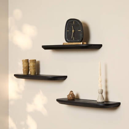 Starfurn Wandplank Gusta Black | 60 cm | Set van 3