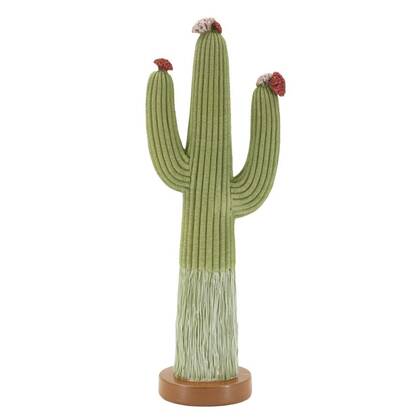 Cactusvormig beeldje van veelkleurige hars 16,5x11x45 cm