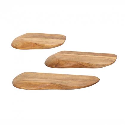 Fraaai - Boka organische wandplank - set van 3 - naturel