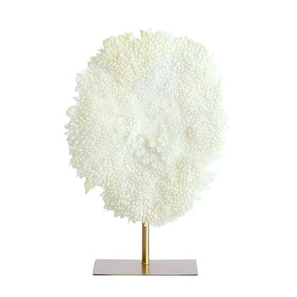 Light&living Ornament op voet 46x20x69 cm CORAL crème+antiek brons
