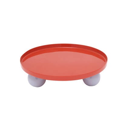 present time - Tray Double Funky Round Large