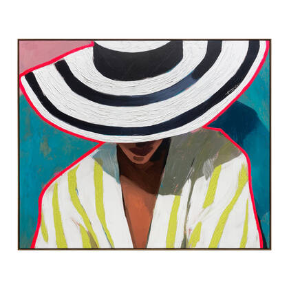 by fonQ Linen Grace Schilderij 100 x 120 cm - Walnoot