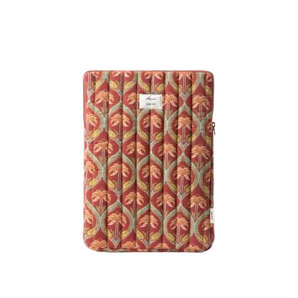 Sissy-Boy Donkerrode laptophoes met palmboom print