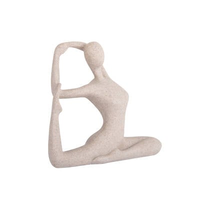 Present Time - Beeld Yoga Bow - Lichtgrijze