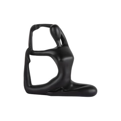 Present Time - Beeld Yoga Bow - Zwart