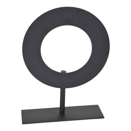 LOFT42 Joris Ornament op voet - Zwart Metaal Ø25cm