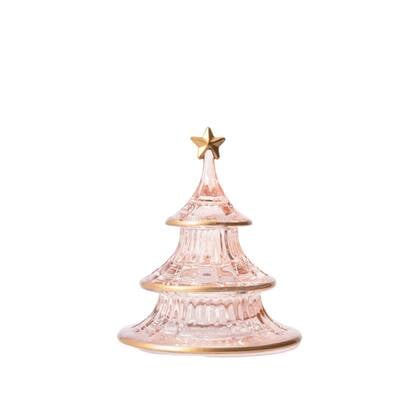 Sissy-Boy Roze glazen kerstboom doosje small