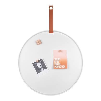 present time Perky Memo-/magneetbord Ø 50 cm - Wit
