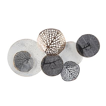 Beliani - RHODIUM - Wanddecoratie - Wit - Metaal