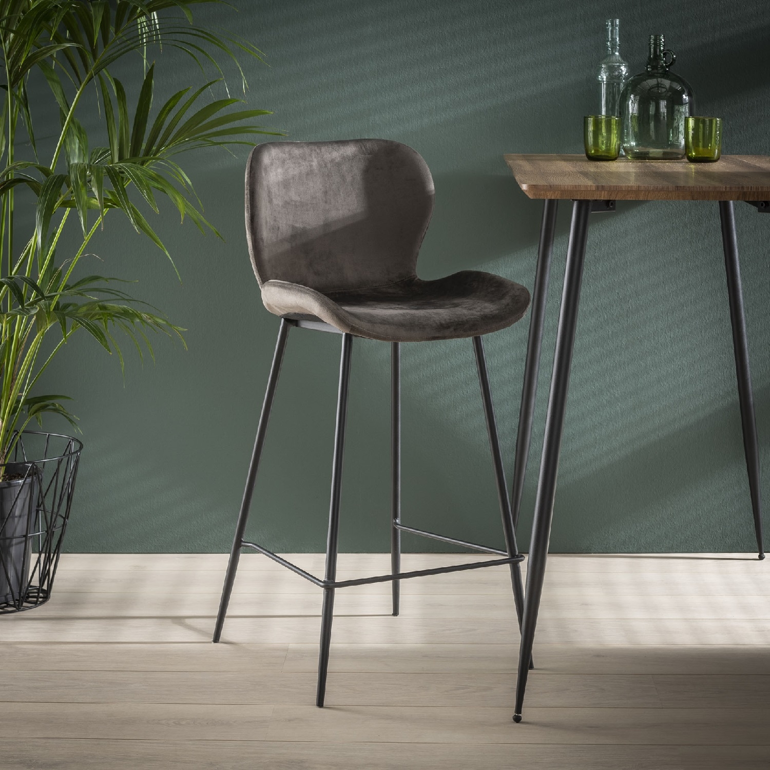 Barstoel Wilson antraciet