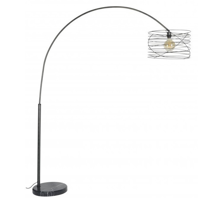 Booglamp Twister 192 cm hoog - Charcoal