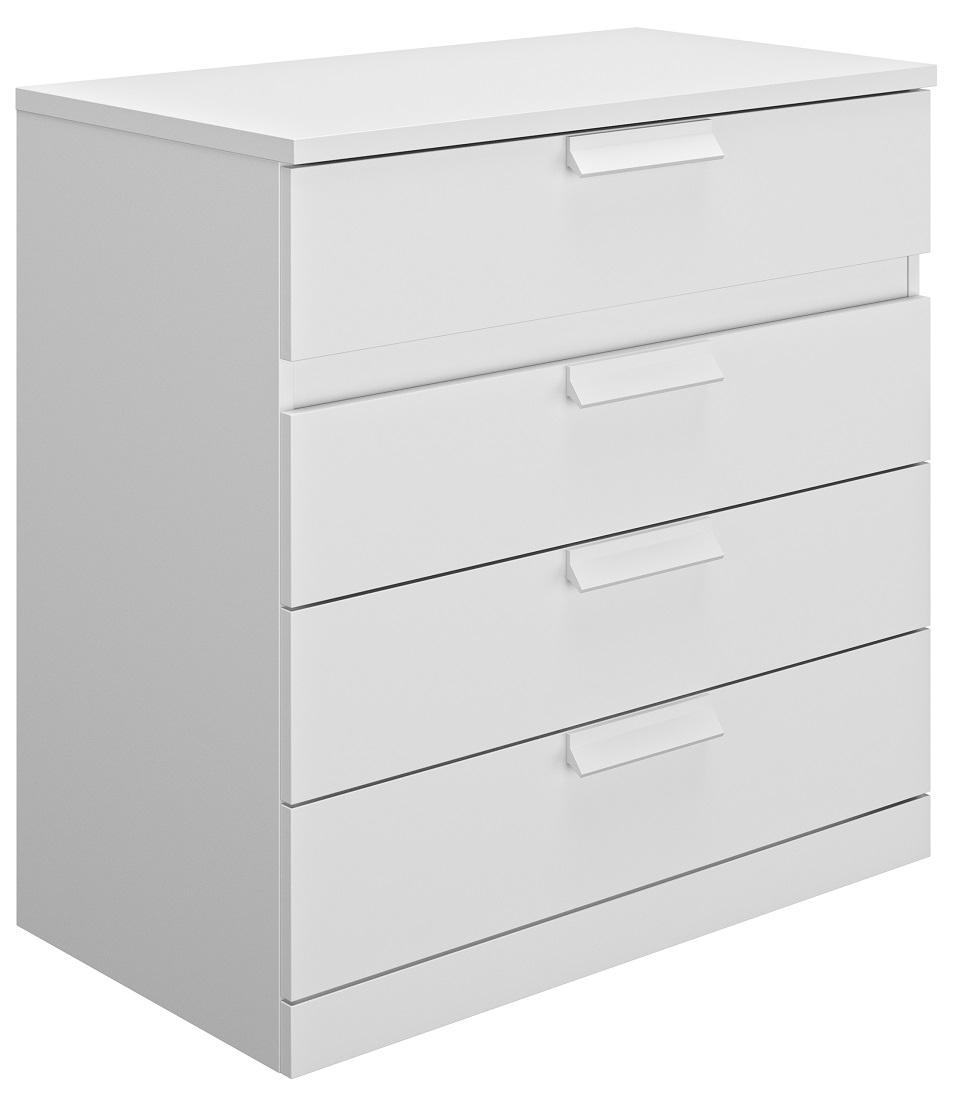 Ladekast Cyrus 81 cm hoog in wit