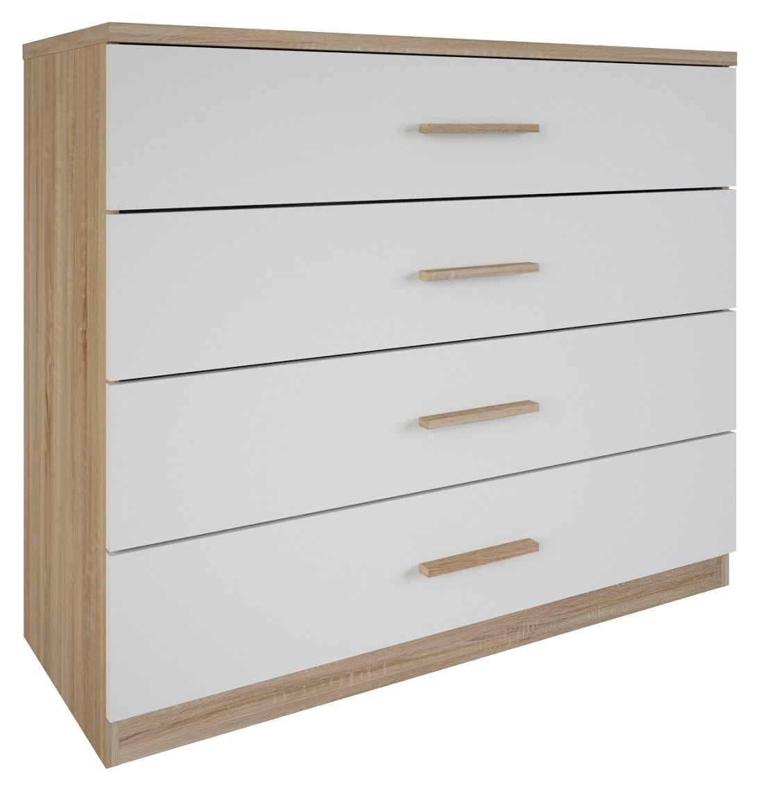 Commode Selena 100 cm breed - eiken met wit