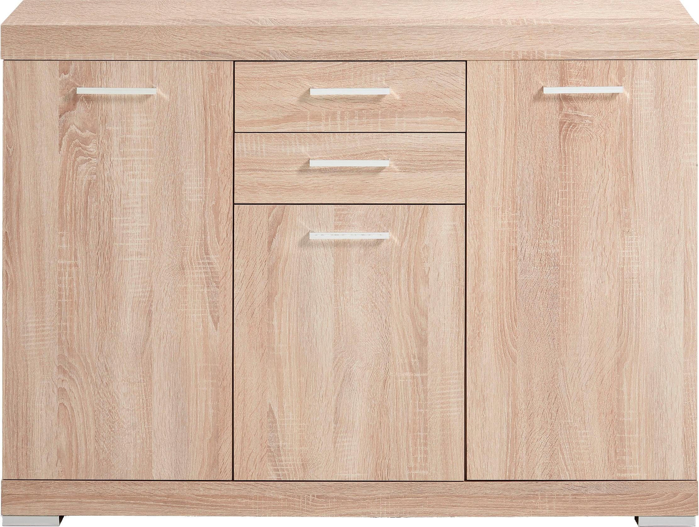 Dressoir Bristol 3 van 120 cm breed in eiken