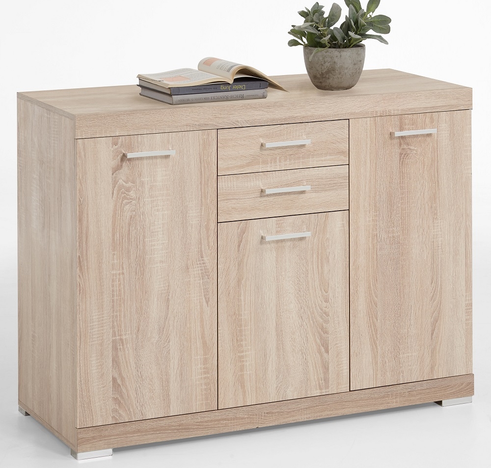 Dressoir Bristol 3 XL van 120 cm breed in eiken