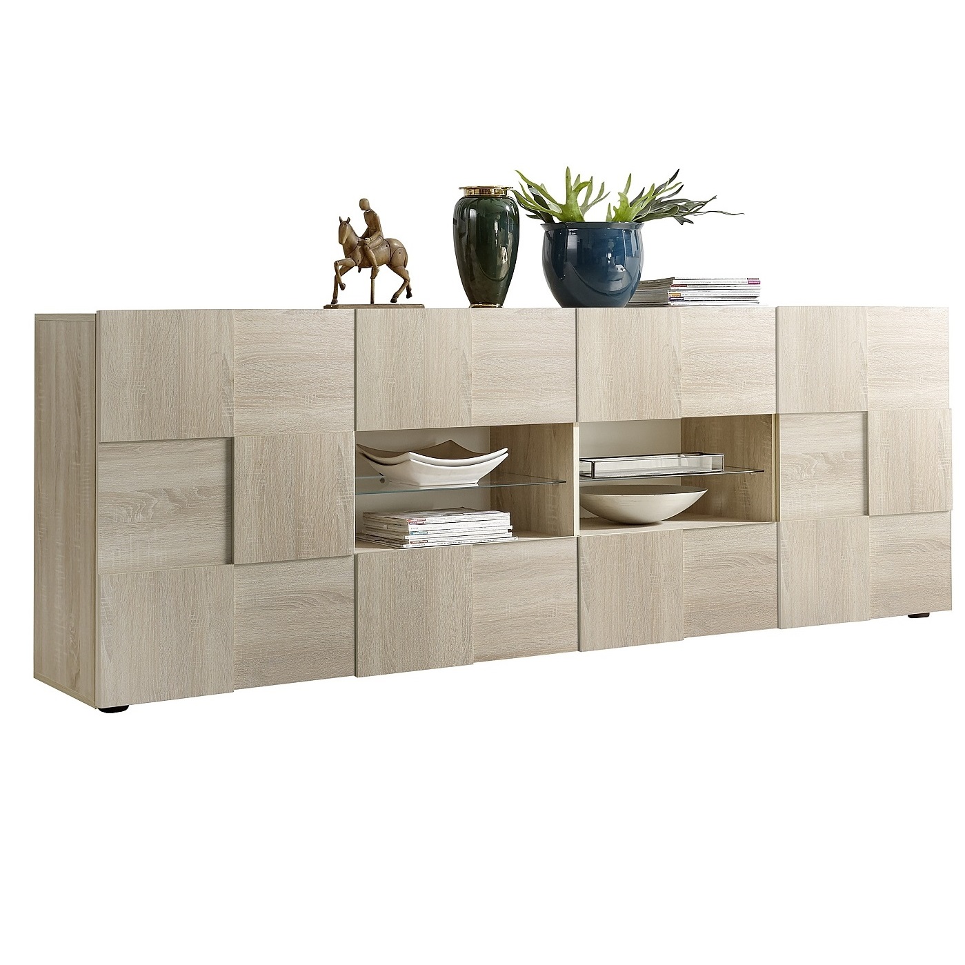 Dressoir Dama 241 cm breed in eiken