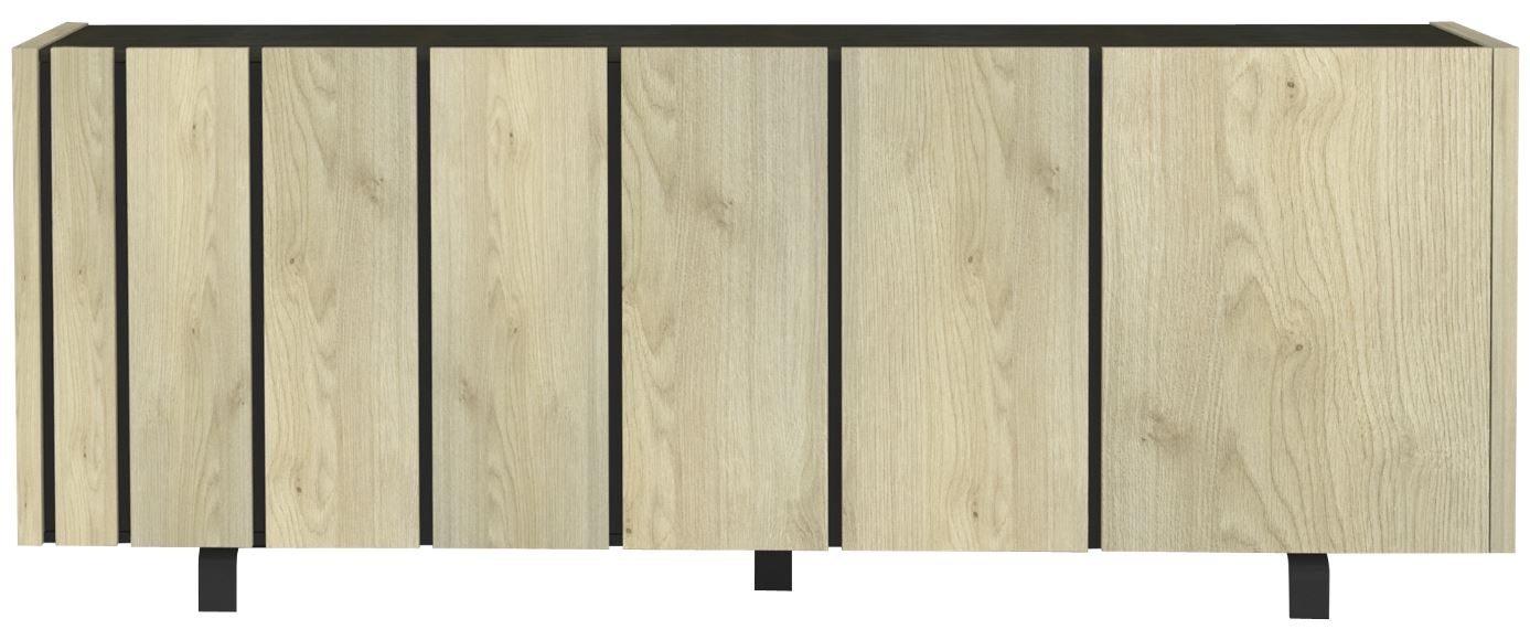 Dressoir Rush 230 cm breed - Naturel eiken
