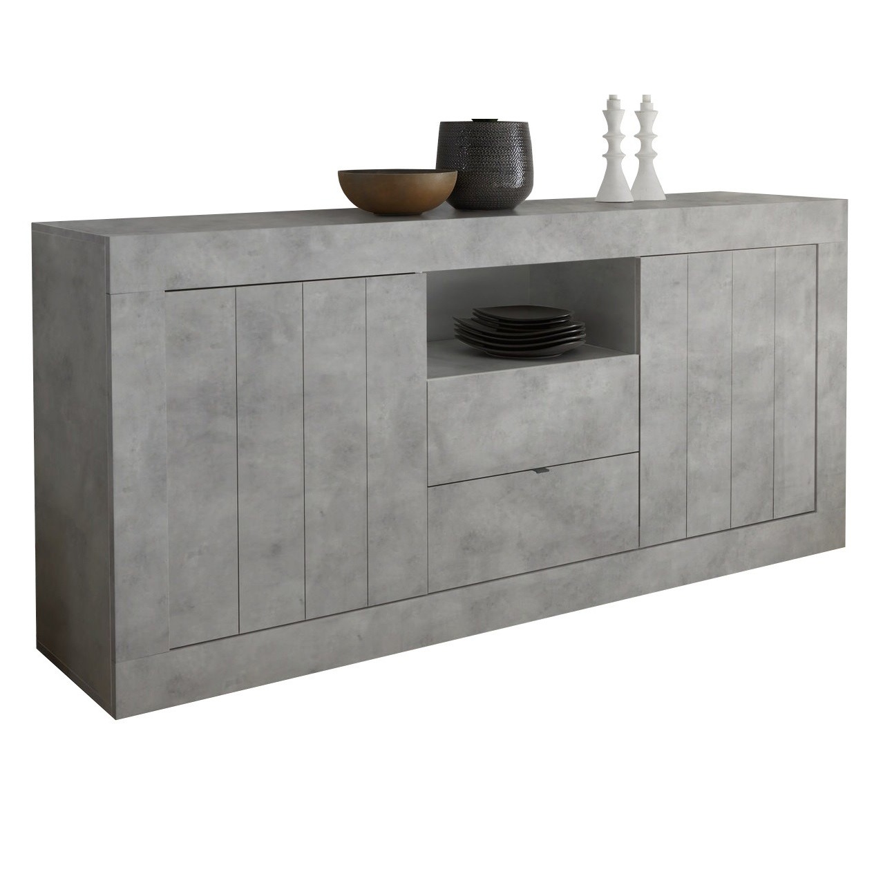 Dressoir Urbino 184 cm breed in grijs beton