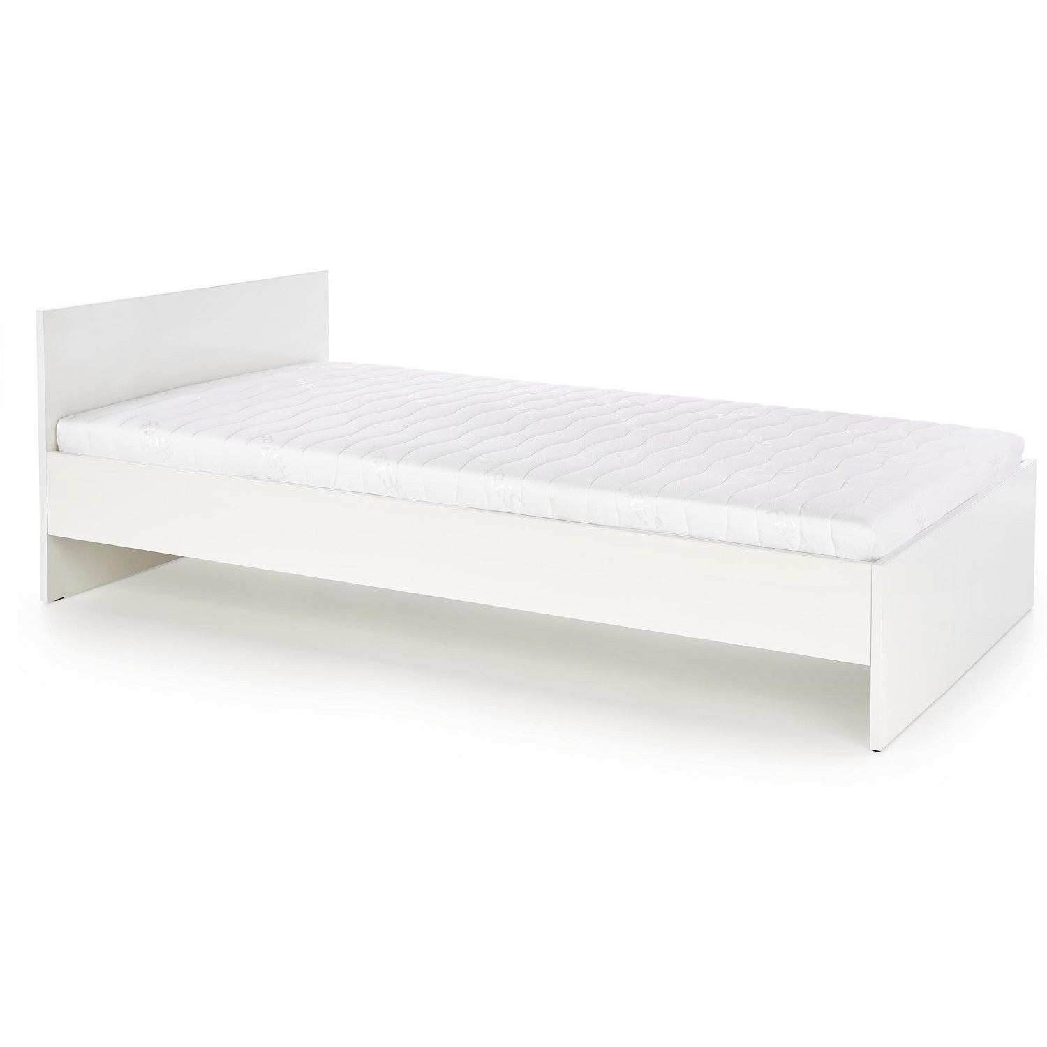 Eenpersoonsbed Lima 90x200 cm hoogglans wit