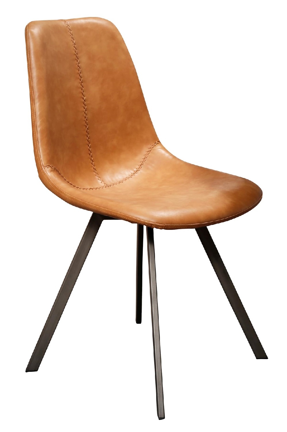 Stoel zig-zag plat frame Zetna bruin