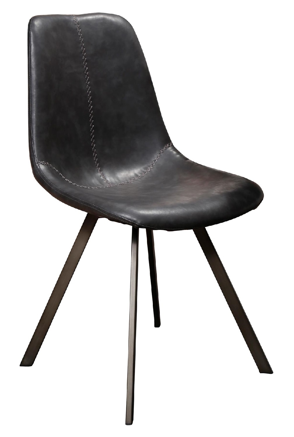 Stoel zig-zag plat frame Zetna zwart