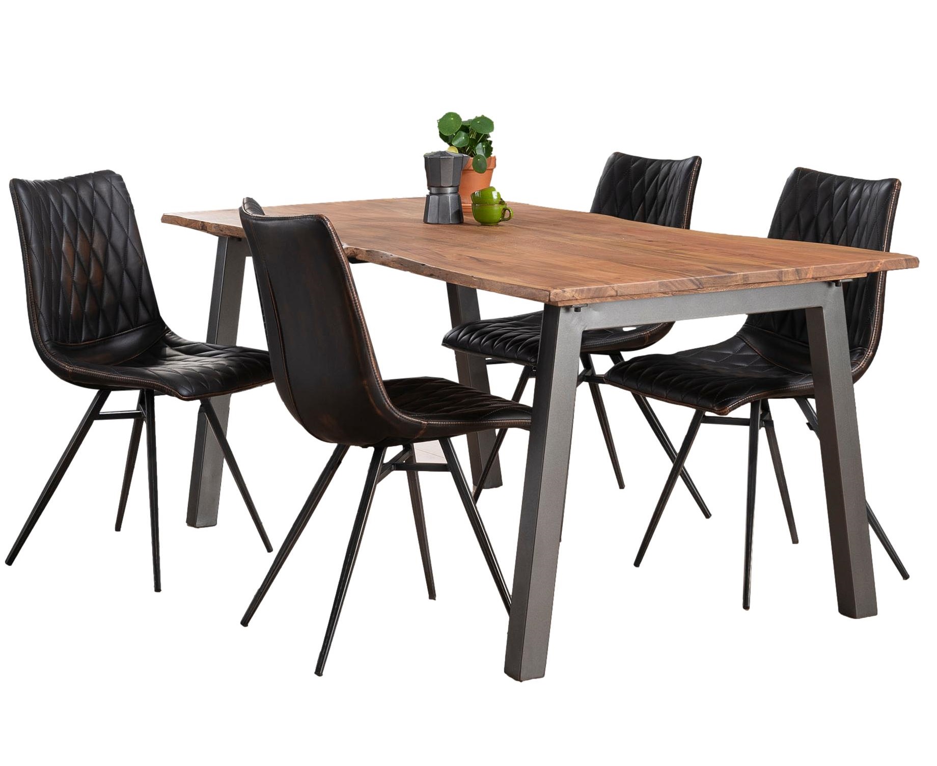 Eettafel Edge 180 cm breed in acacia naturel