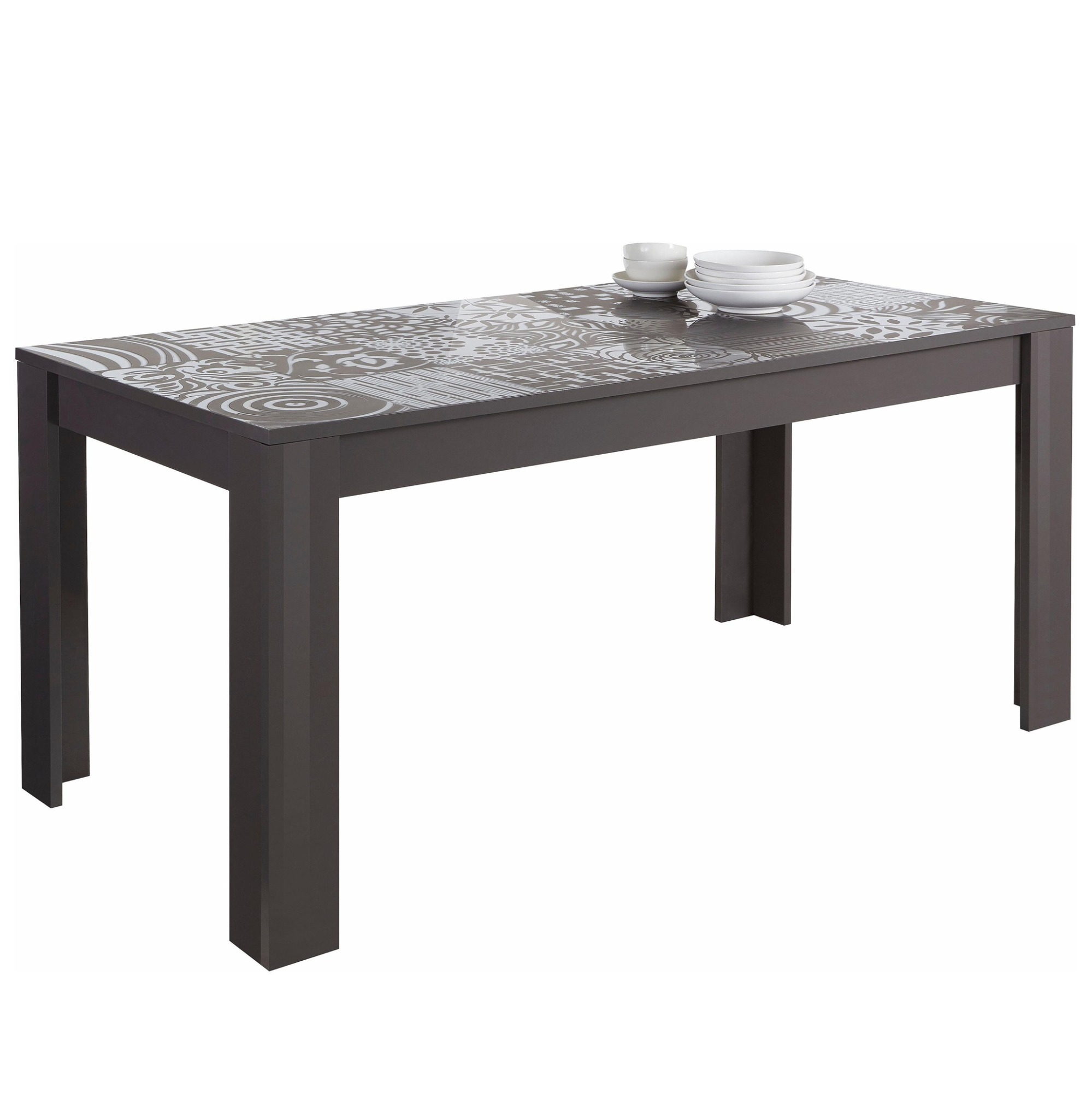 Eettafel Miro 180 cm breed in hoogglans grijs