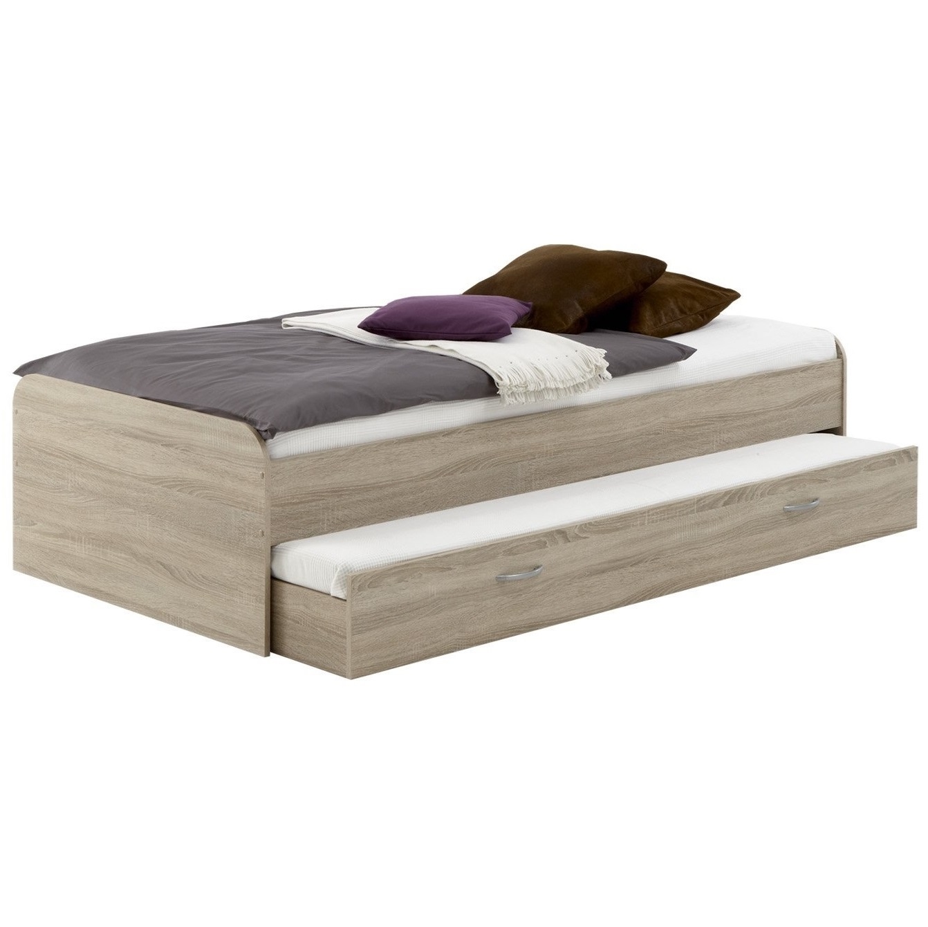 Kajuitbed Pedro 90x200cm - Eiken