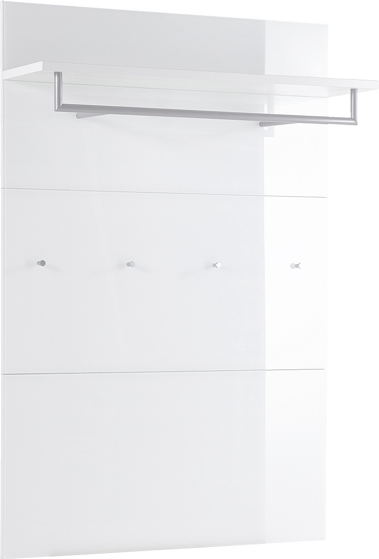 Kapstokpaneel Scalea 144 cm hoog - Wit