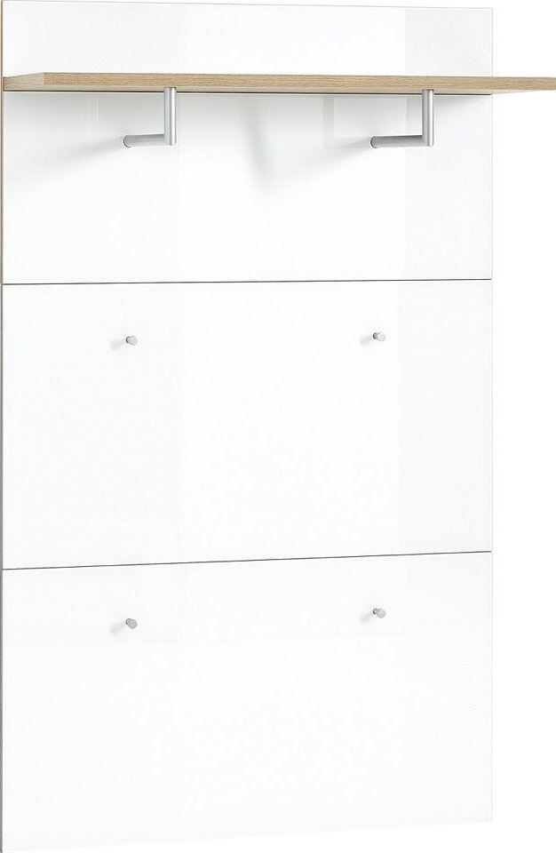 Kapstokpaneel Telde 89 cm breed - Navarra eiken met wit