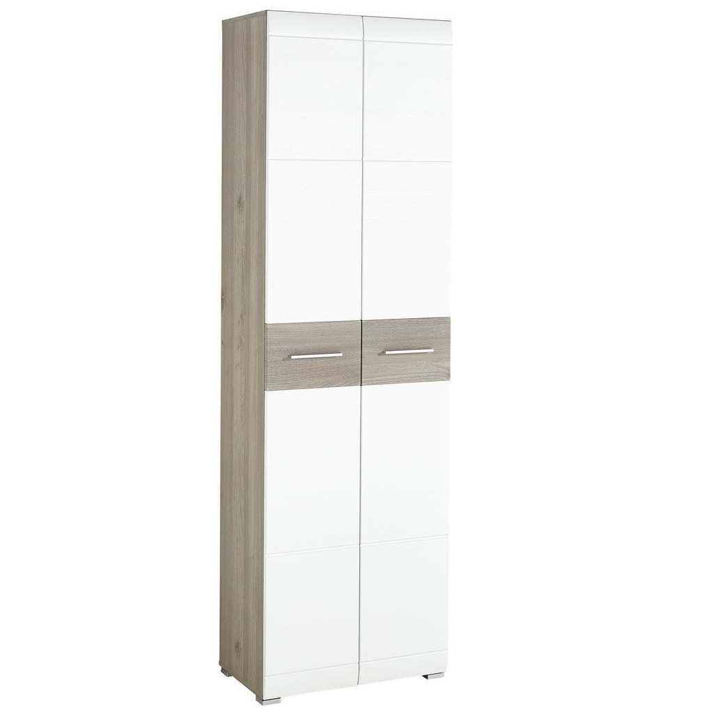 Kledingkast Malou 198 cm hoog - Wit met eiken