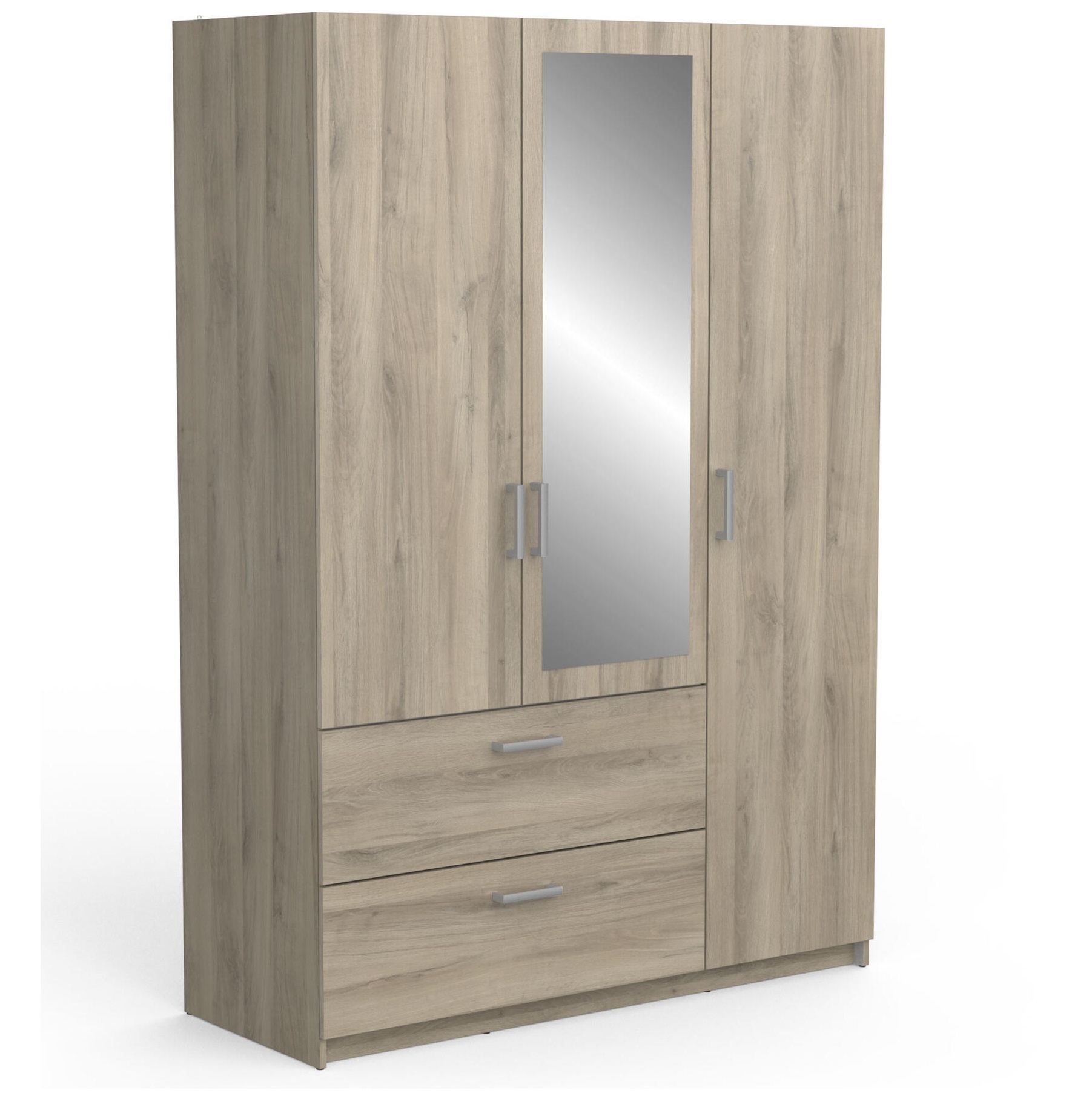 Kledingkast Ready 133 cm breed Shannon eiken