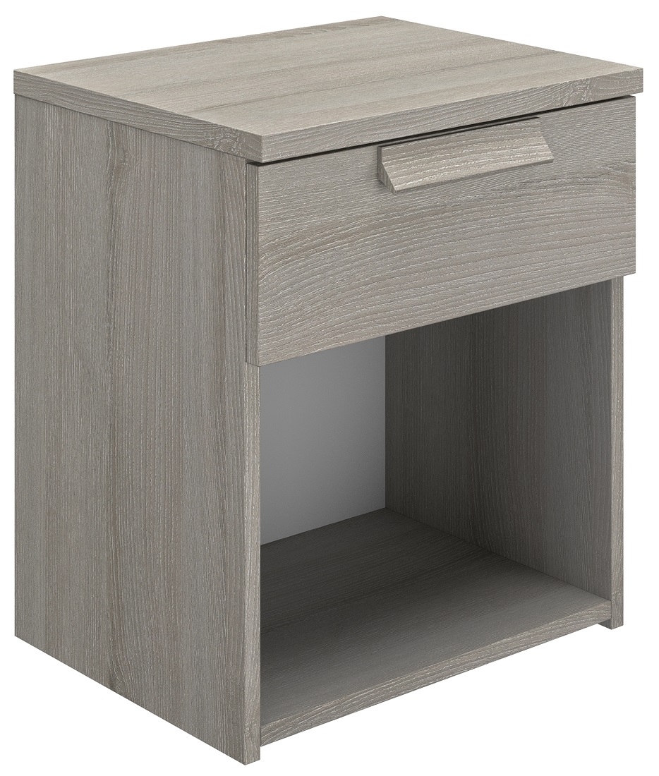 Nachtkastje Cyrus 50 cm hoog in grijs eiken