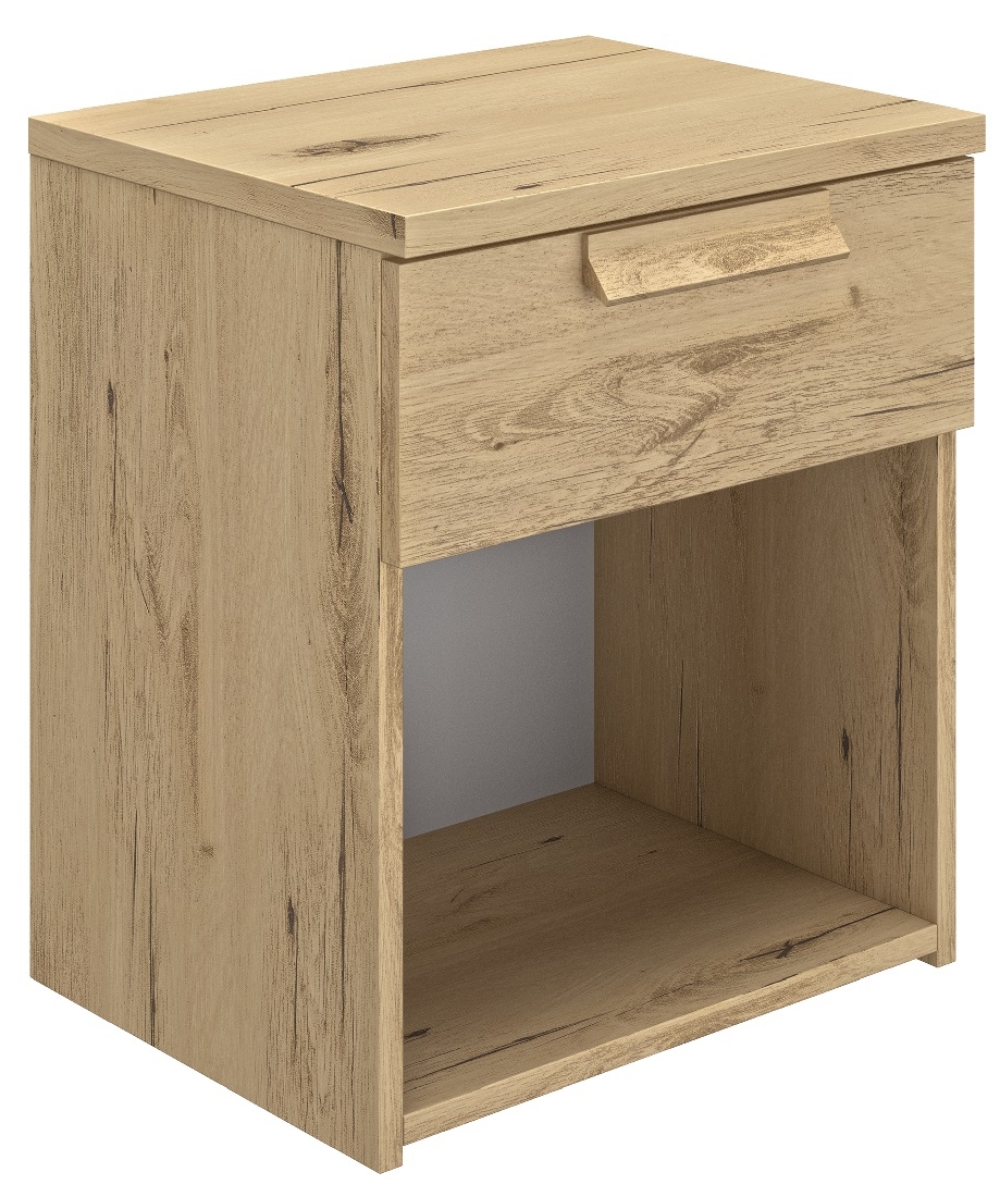 Nachtkastje Cyrus 50 cm hoog in helvezia eiken