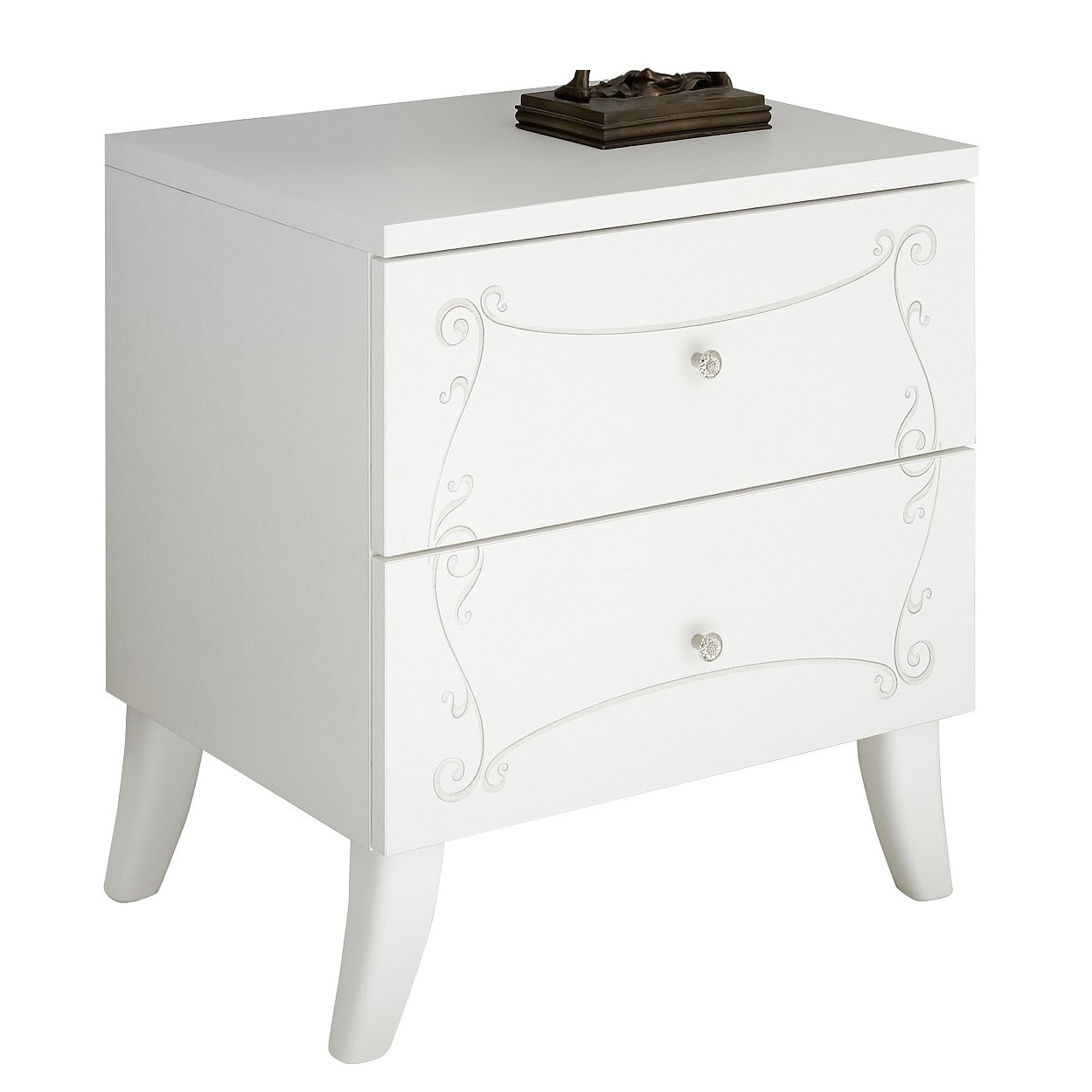 Nachtkastje Soler 56 cm hoog in mat wit