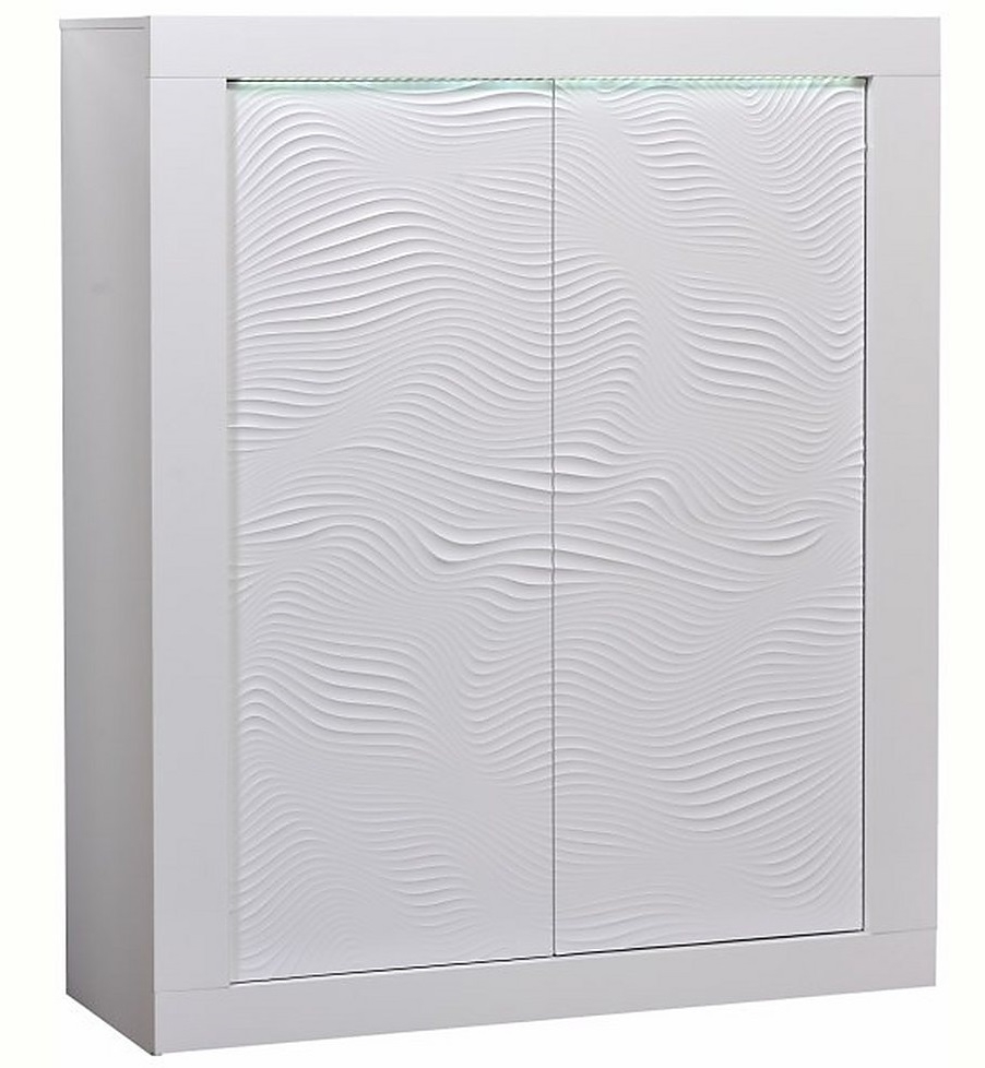 Opbergkast Karma 145 cm hoog - Hoogglans wit