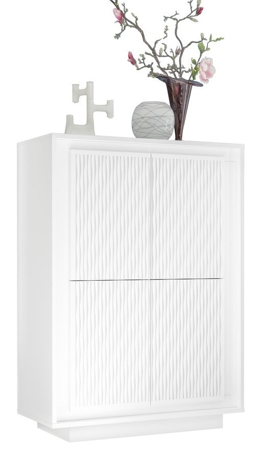 Opbergkast Malibu 146 cm hoog in wit