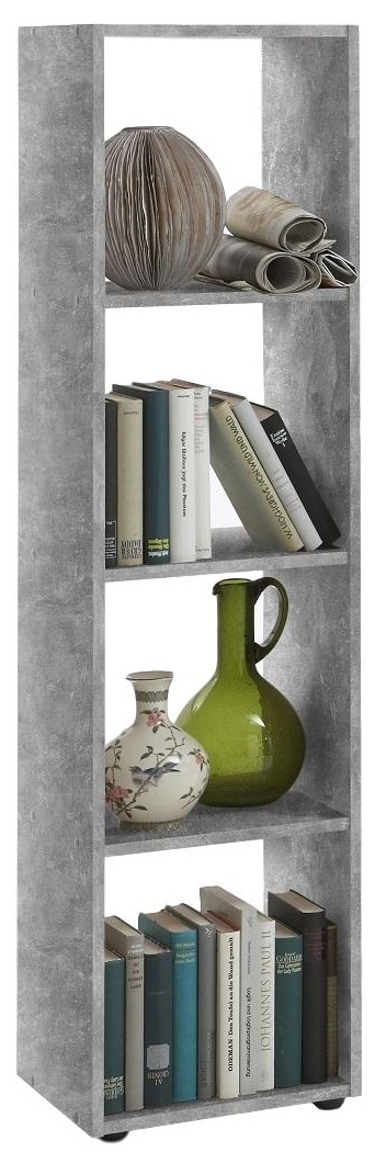 Vakkenkast Mega met 4 vakken grijs beton