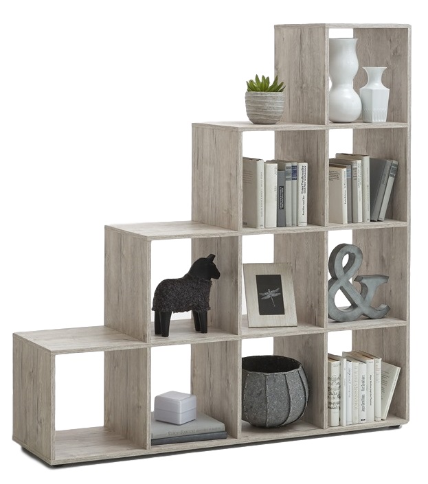 Vakkenkast Mega met 10 vakken zand eiken