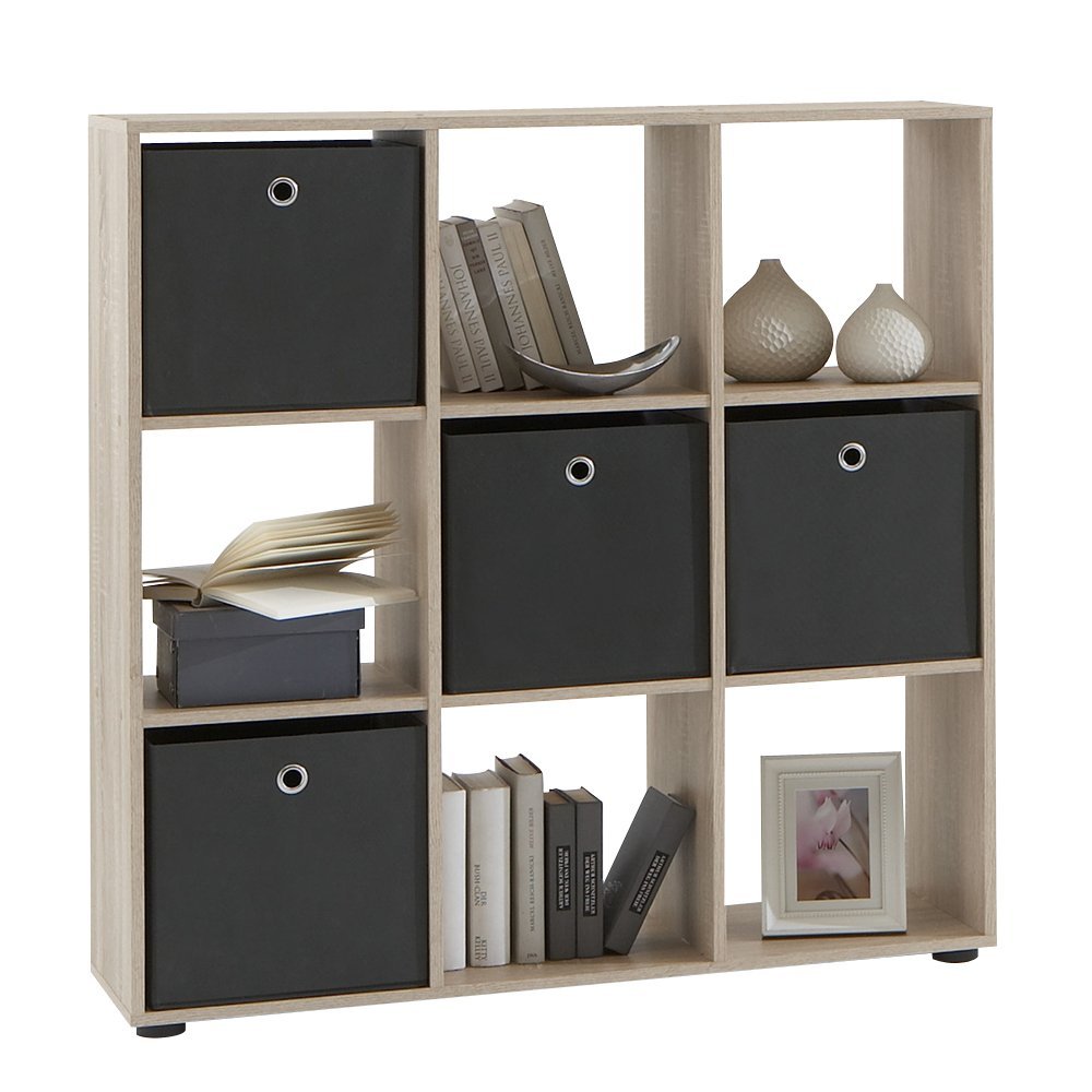 Vakkenkast Mega met 9 vakken eiken