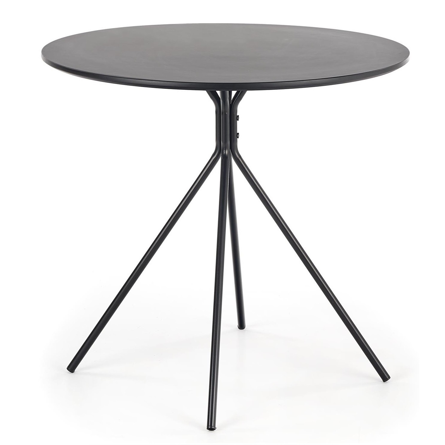 Ronde eettafel Fondi 80 cm breed in mat zwart