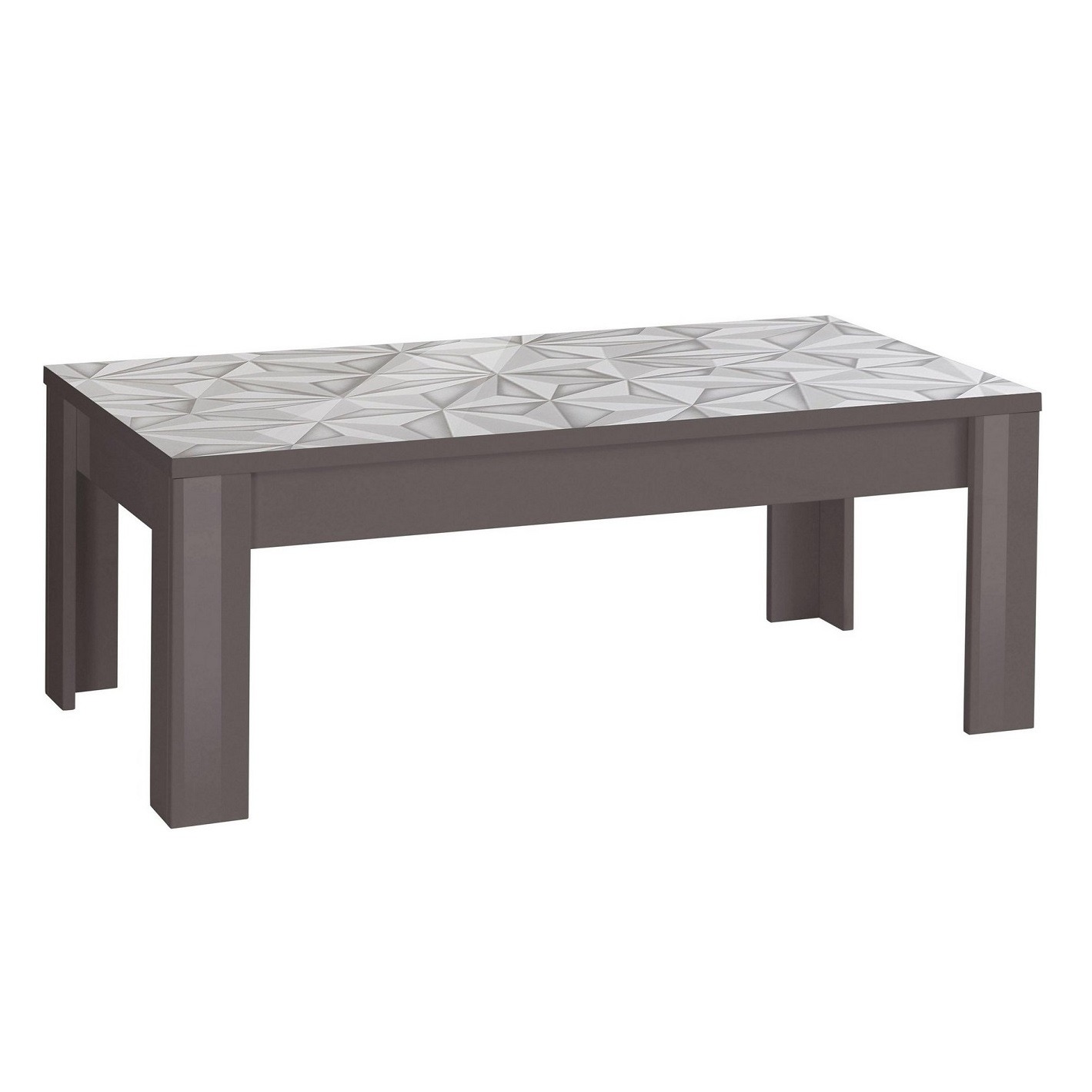 Salontafel Prisma 122 cm breed in hoogglans antraciet