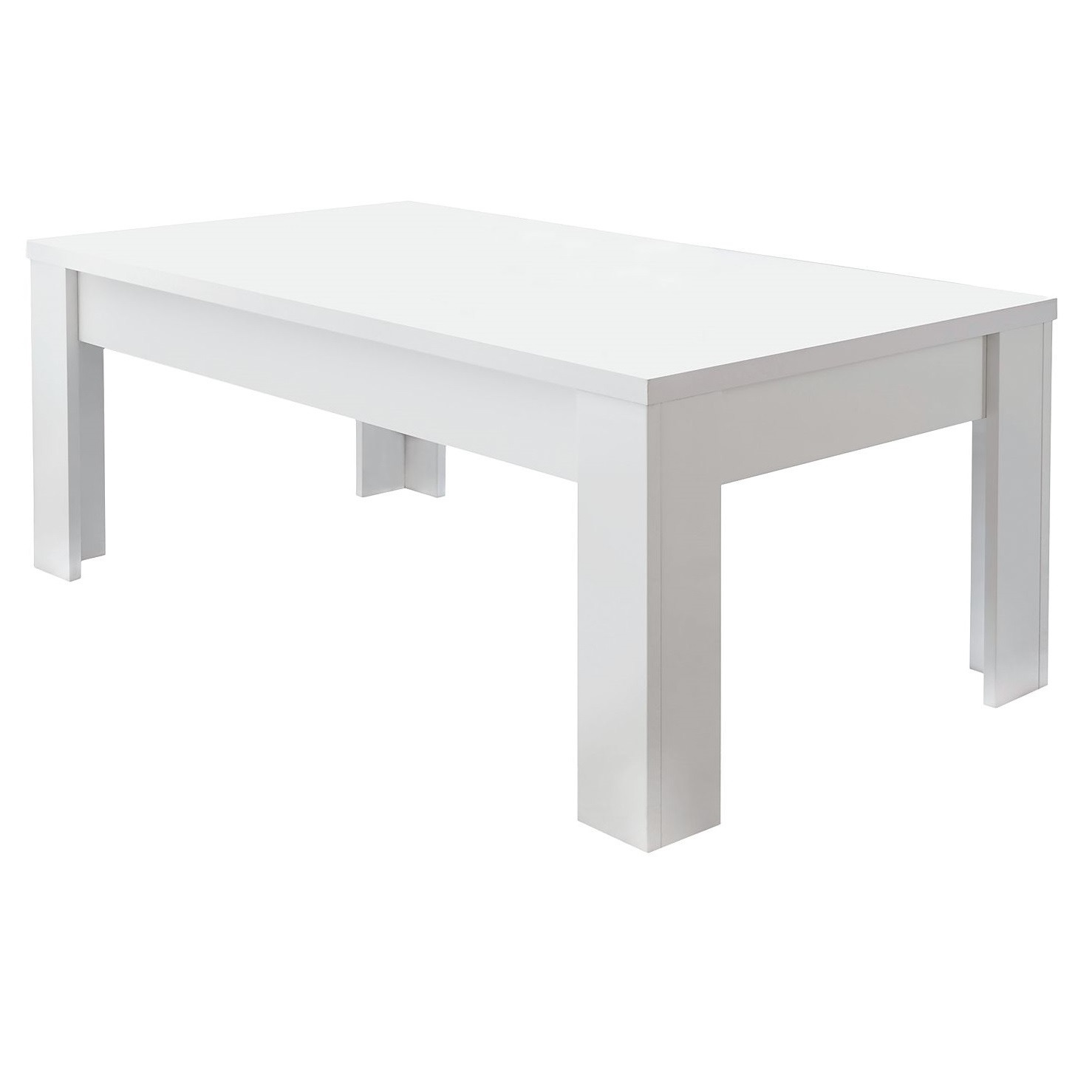 Salontafel SKY 122 cm breed mat wit