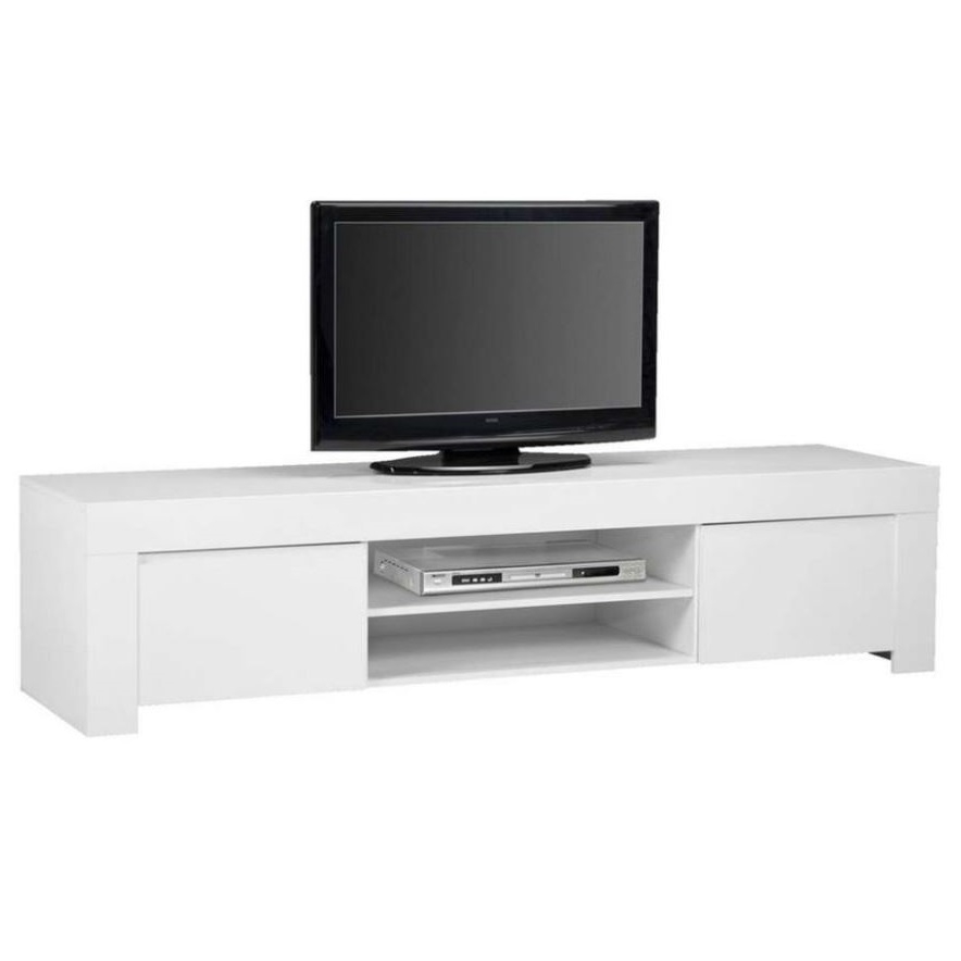 Tv-meubel Amalfi 190 cm breed h oogglans wit