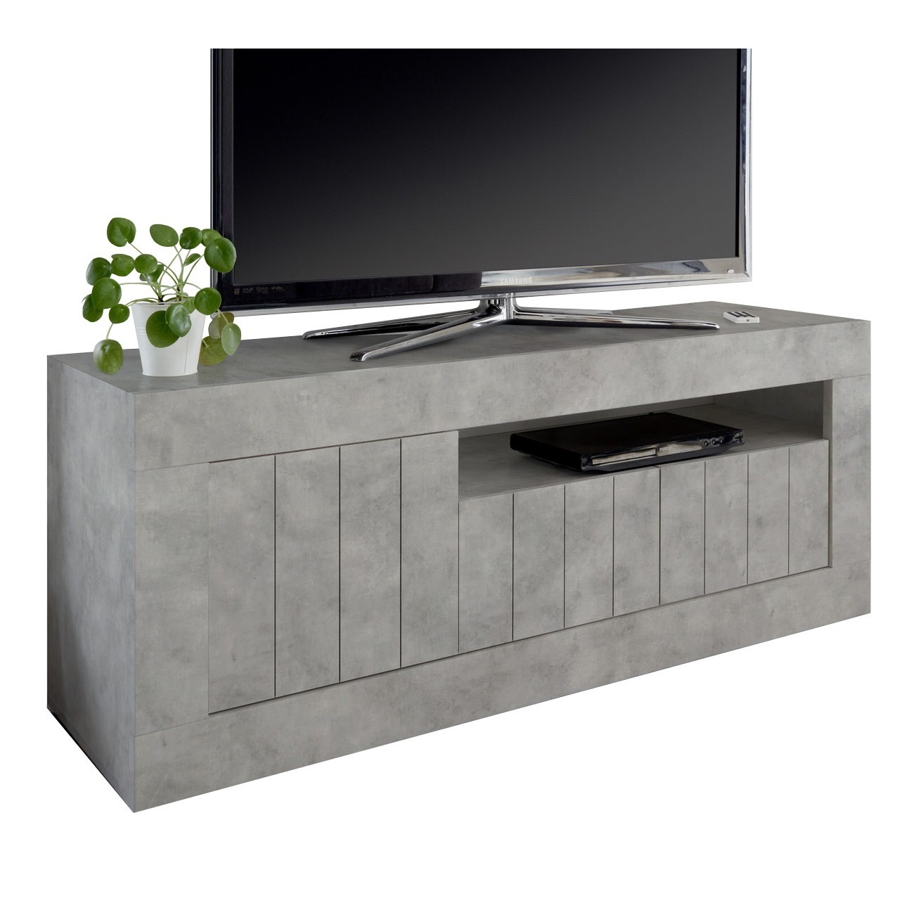 Tv-meubel Urbino 138 cm breed in grijs beton