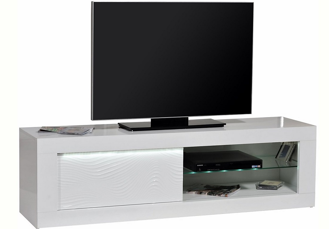 Tv-meubel Karma 170 cm breed - Hoogglans wit