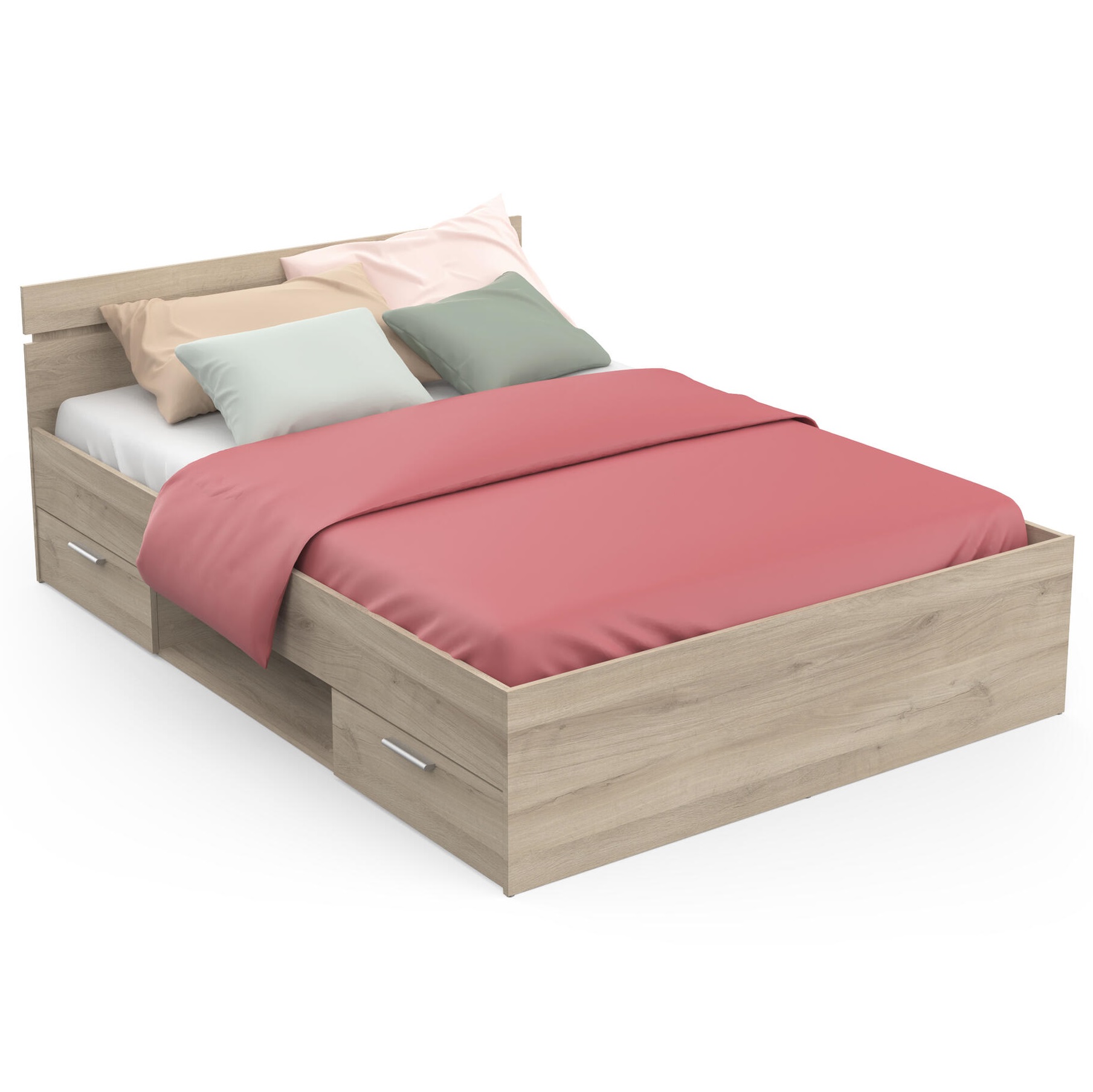 Tweepersoonsbed Lotte 140x200 cm kronberg eiken