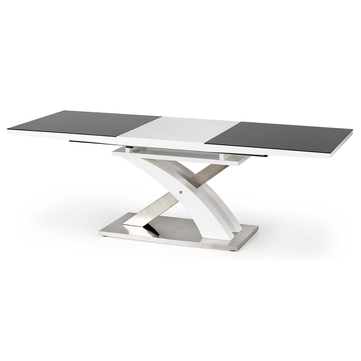 Uitschuifbare eettafel Sandor 2 van 160 tot 220 cm breed in zwart