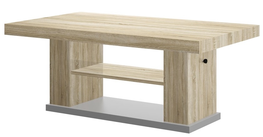 Uitschuifbare salontafel Matera 120 tot 170 cm breed - Sonoma eiken