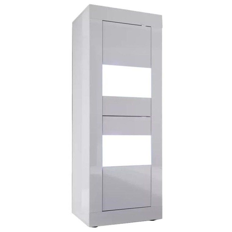 Vitrinekast Basic small - hoogglans wit